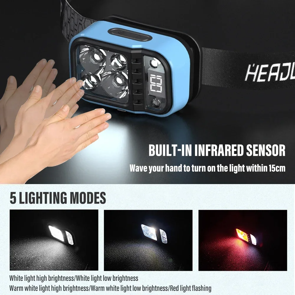 High Power Rechargeable LED He - Headlamp Waterproof Rechargeable ulasan dan harga