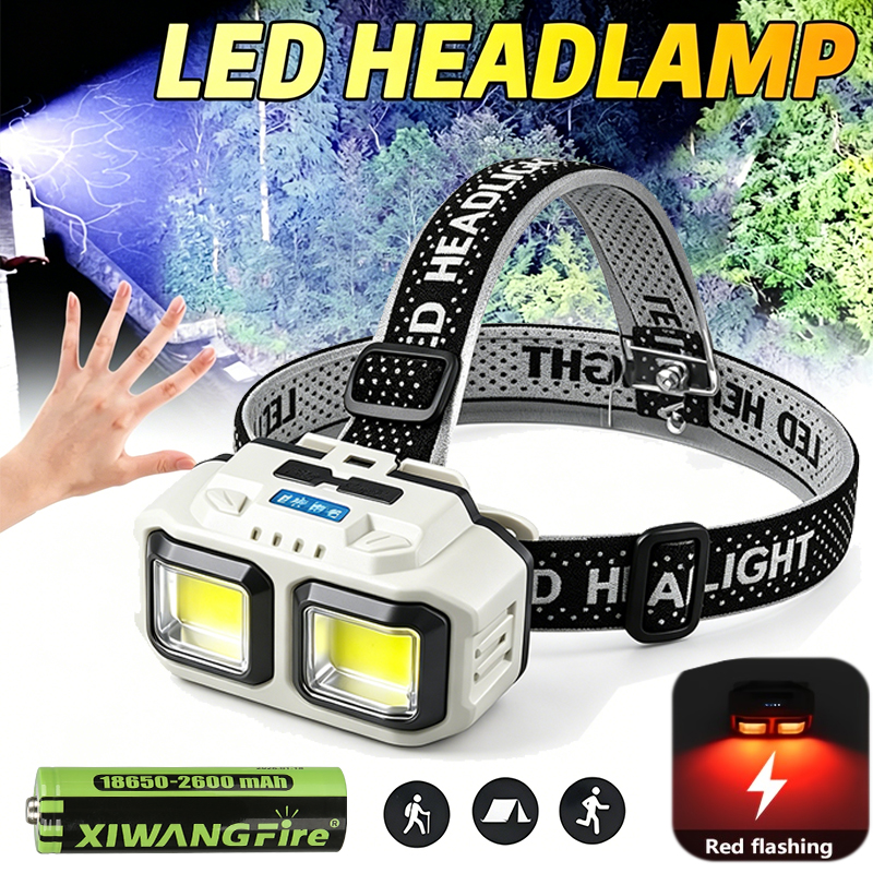 COB LED Headlamp Rechargeable  - Headlamp Waterproof Rechargeable ulasan dan harga