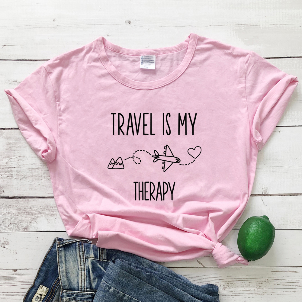 Travel Is My Therapy T-shirt C - Outdoor Adventure Therapy ulasan dan harga